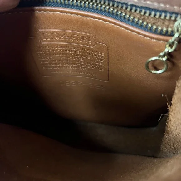 Vintage Coach Murphy Turnlock Leather Crossbody Bag British Tan Leather - Picture 5 of 12